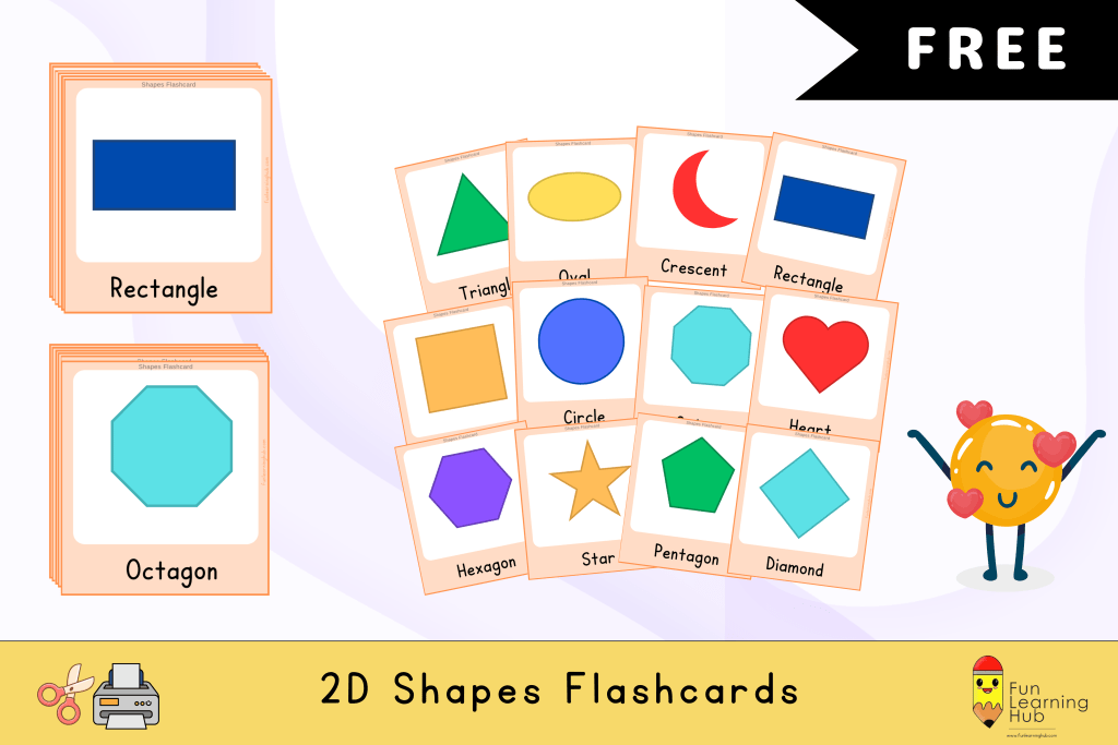 Free 2D Shapes Flashcards Printable