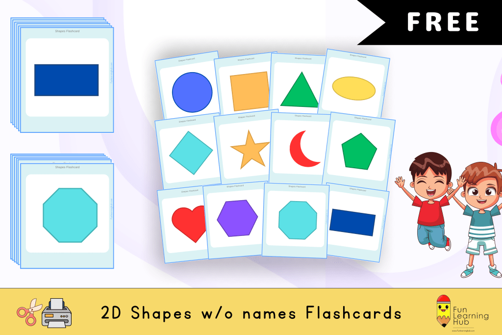 Free 2D Shapes Printable Flashcards