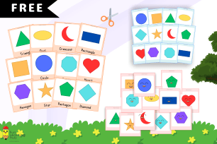 free printable shape flashcards