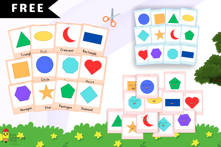 free printable shape flashcards