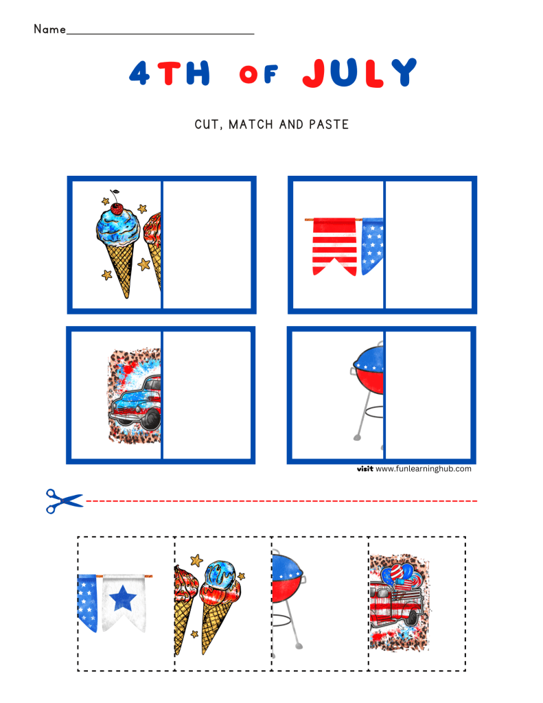 4th of July worksheets