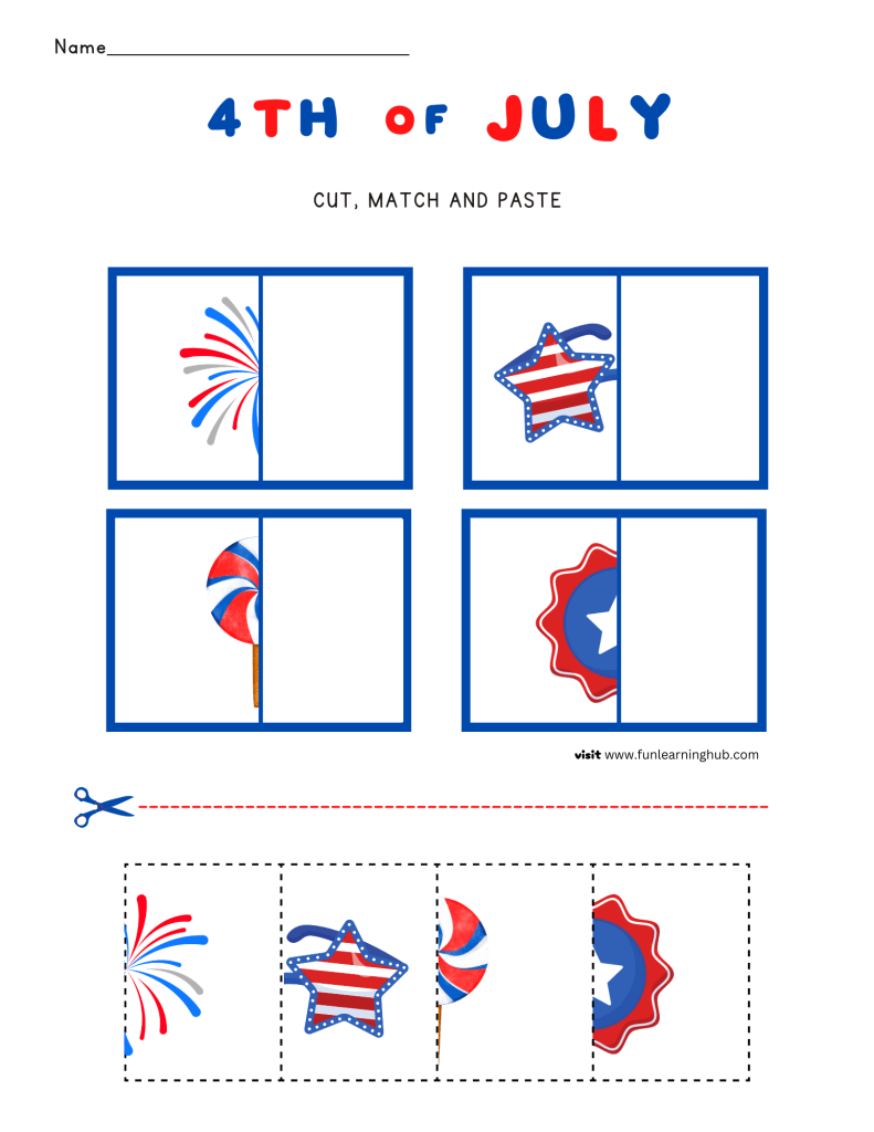 4th of July worksheets