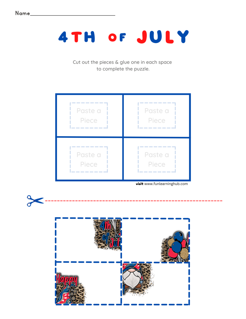 Independence Day worksheets