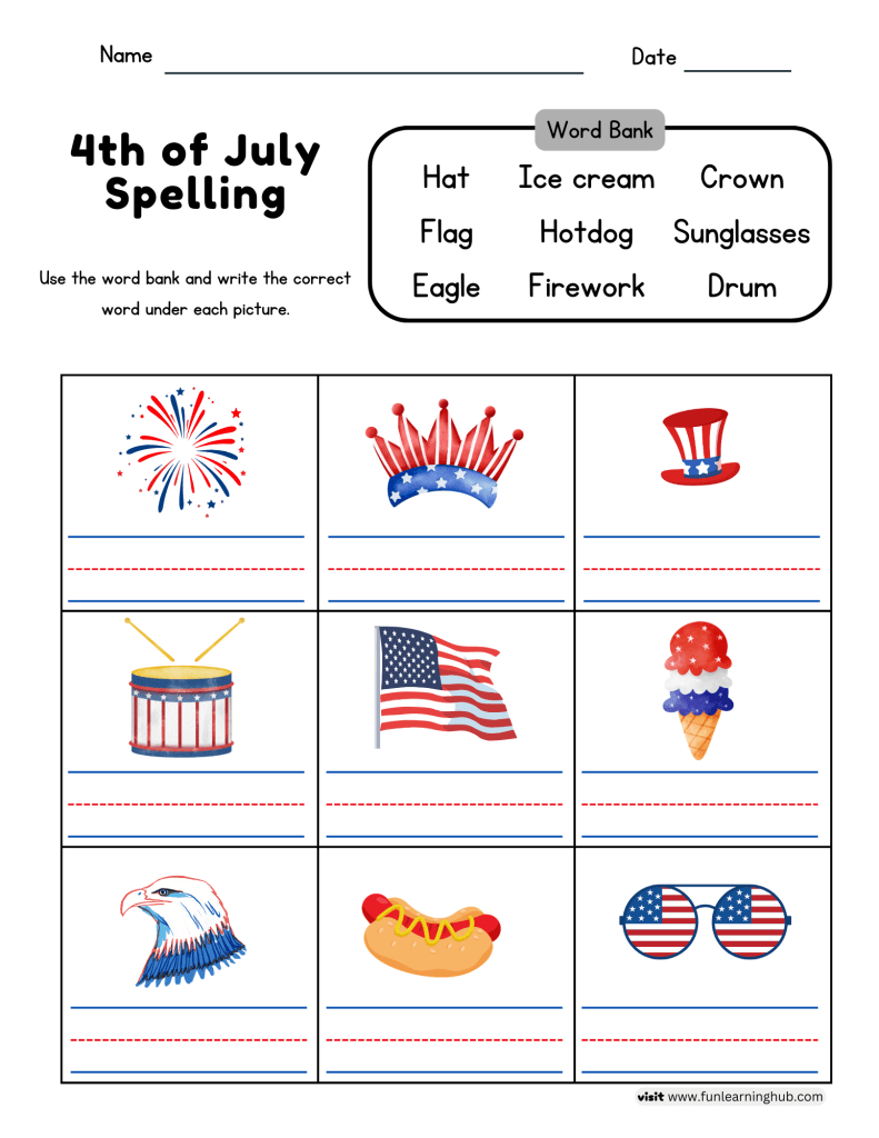 free independence worksheets