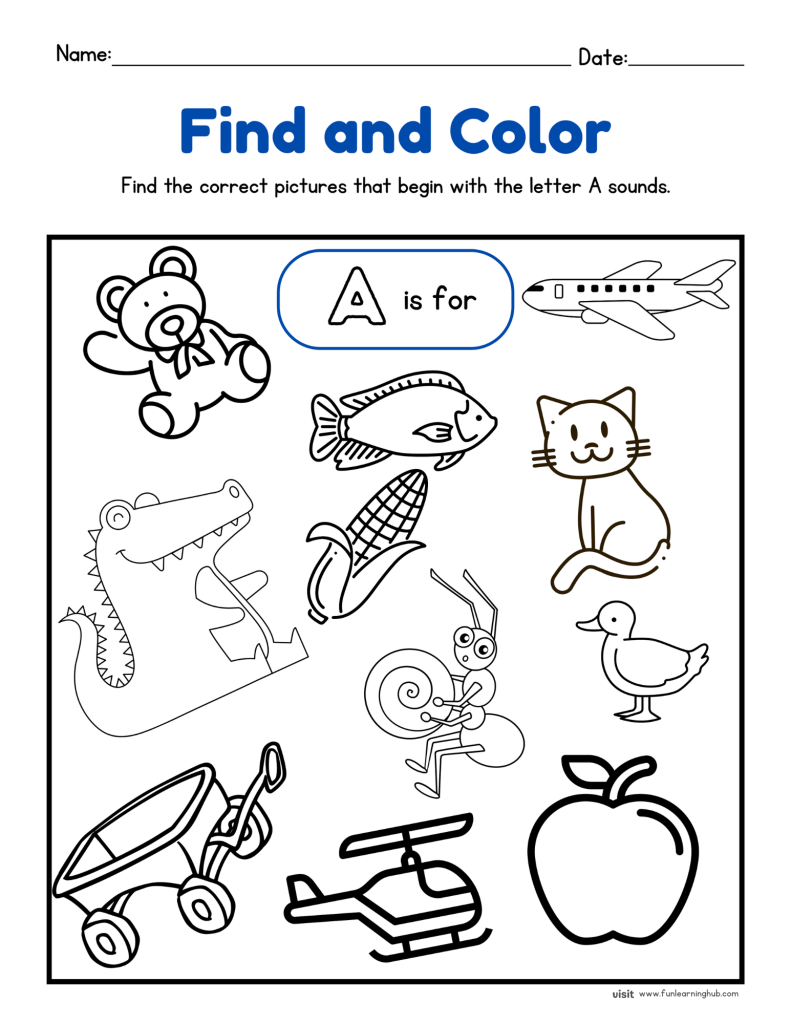 Beginning Letter Worksheets