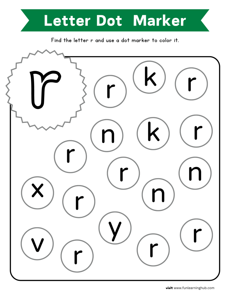 letter recognition worksheets