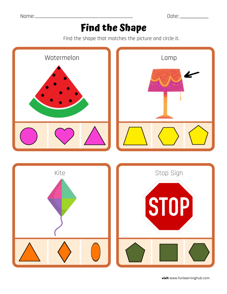 Identify the Shapes - Fun Learning Hub