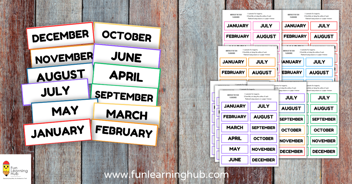 Free months of the year flashcards