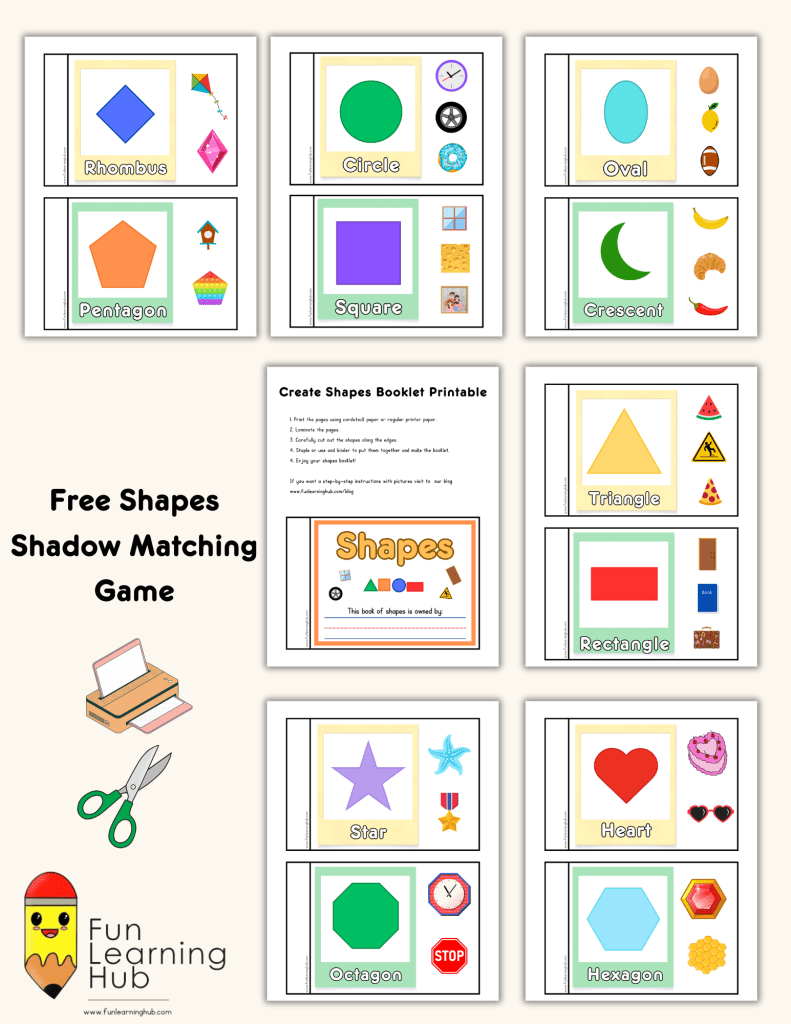 Shapes flipbook Printable