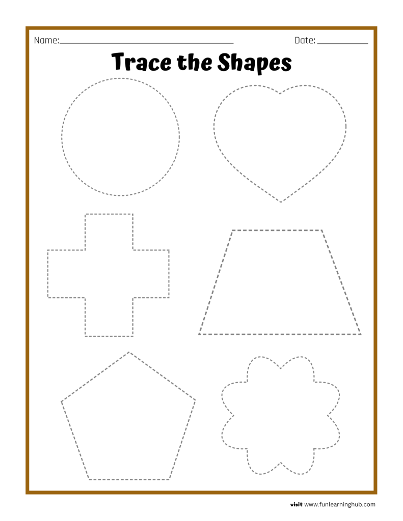 shapes tracing worksheet