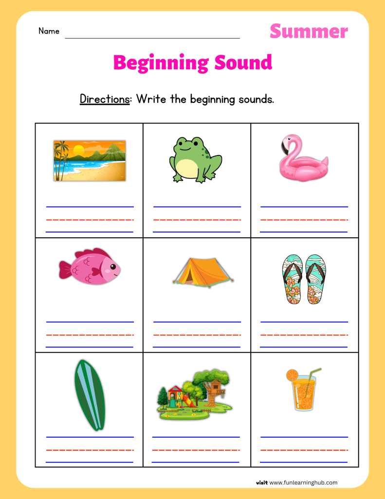 summer worksheets first grade