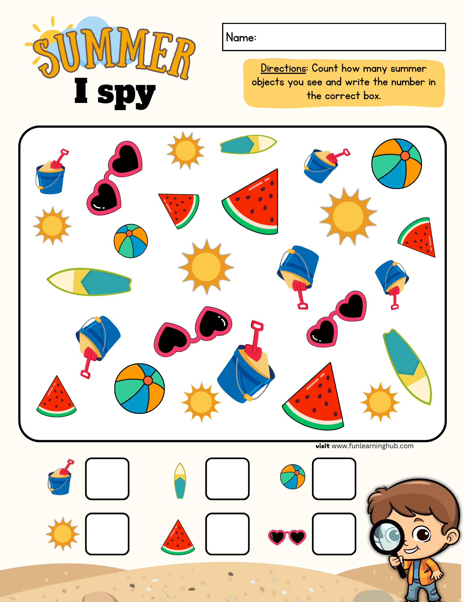 Summer I Spy - Fun Learning Hub