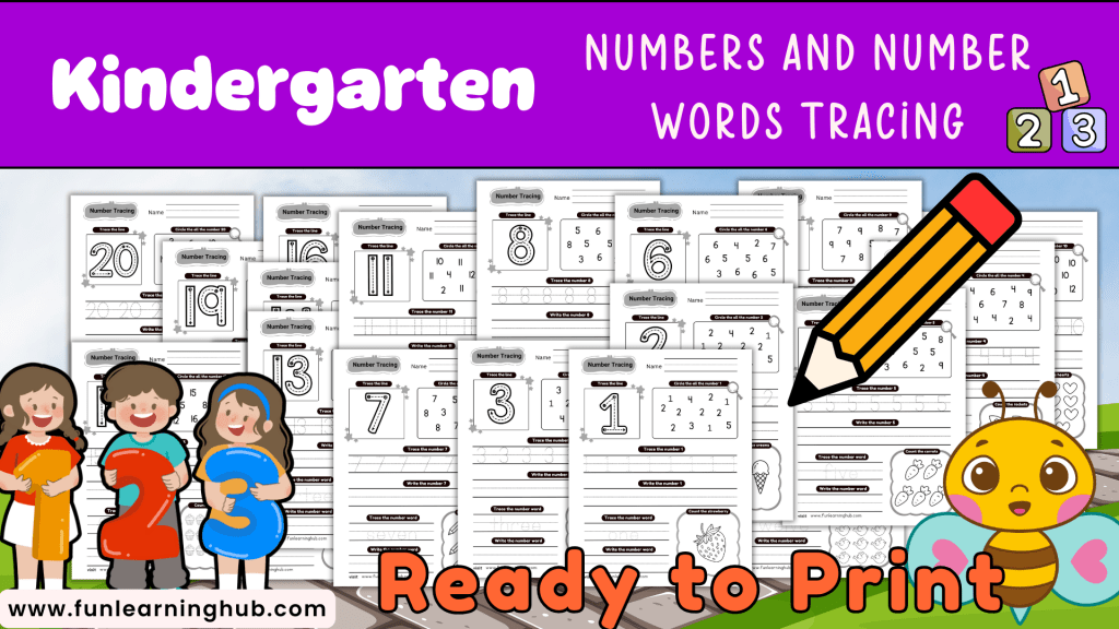 Kindergarten Number Tracing