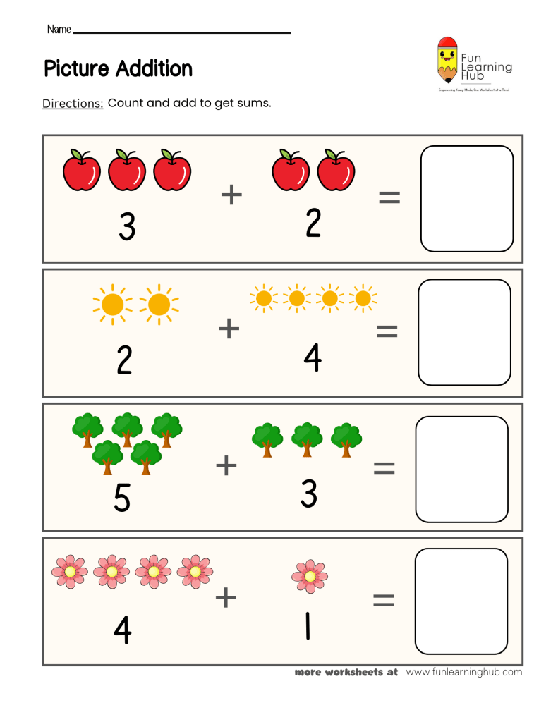 Kindergarten Picture Addition