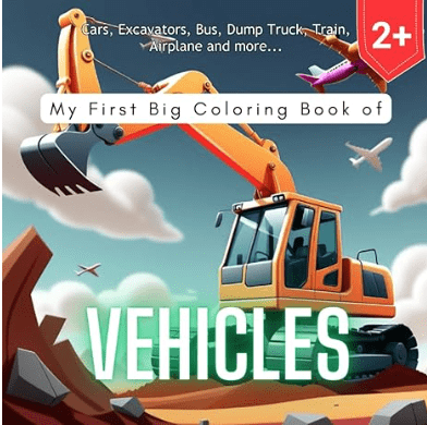 Toddler Vehicle Coloring Book