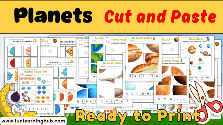FREE Planets Cut and Paste Printable Activity for Kids - Fun Learning Hub
