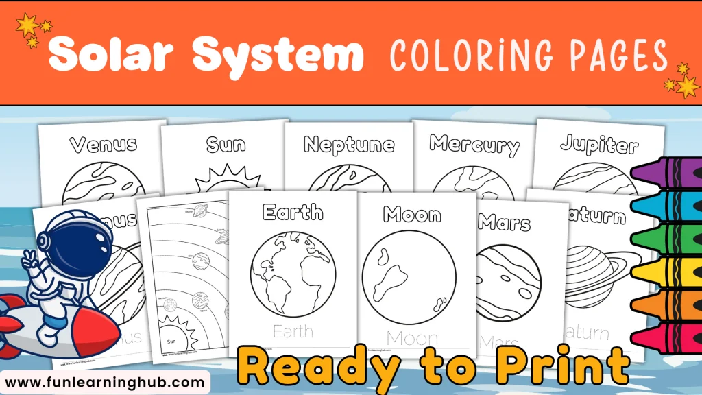 solar system coloring page