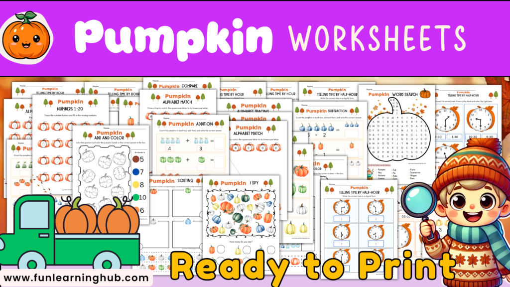 Free Pumpkin worksheets