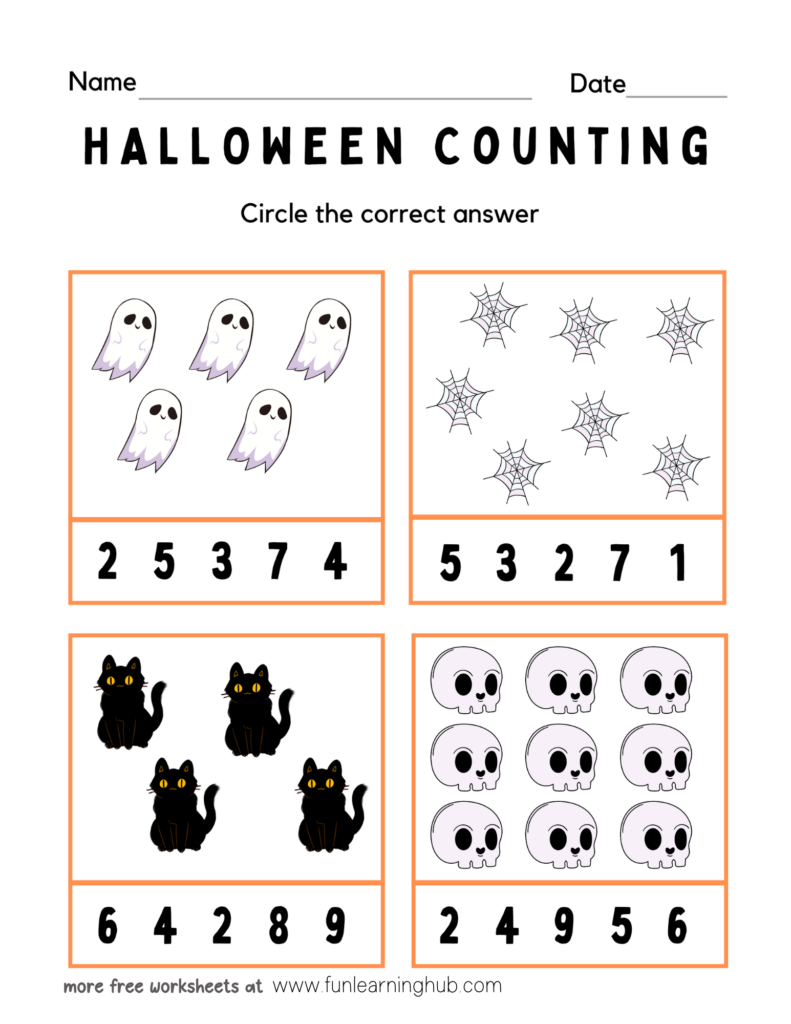 Halloween Counting Worksheet
