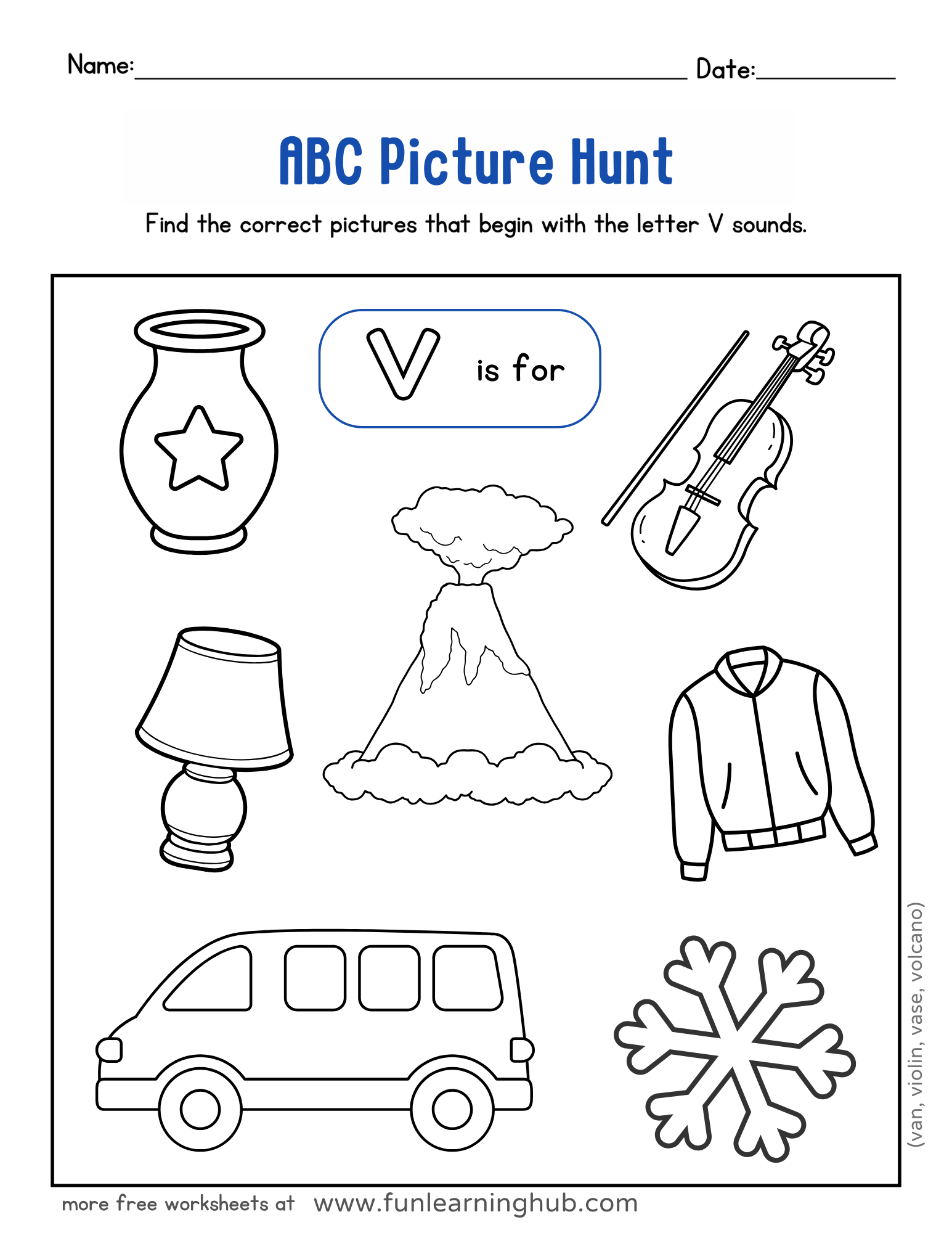 ABC Picture Hunt Worksheets