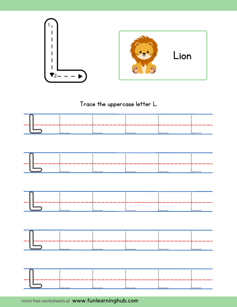 Alphabet Tracing Uppercase L