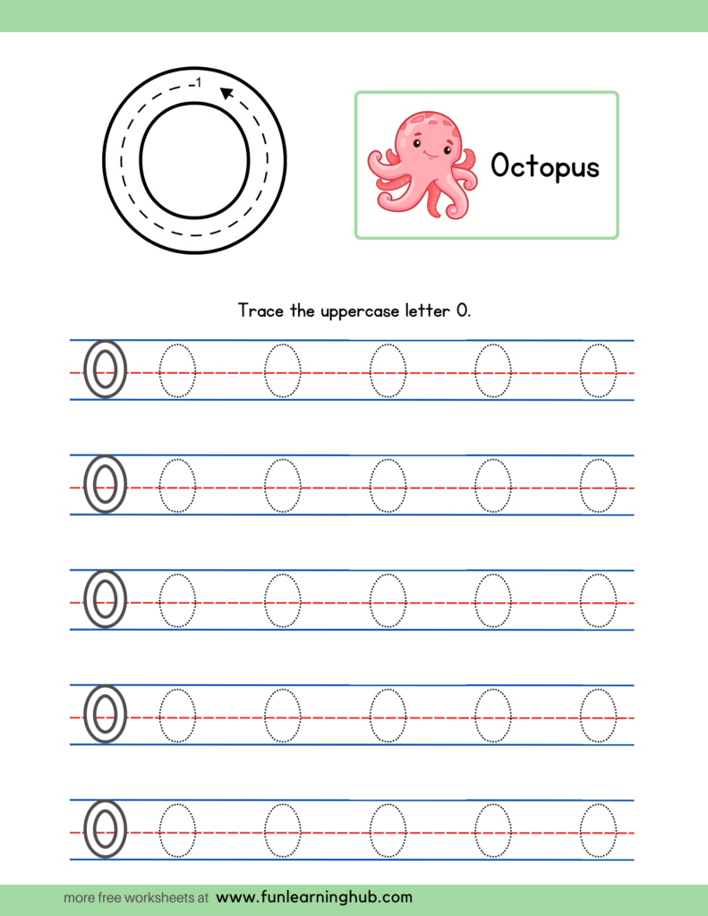 Alphabet Tracing Uppercase O