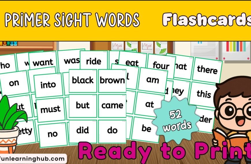 free primer sight word flashcards