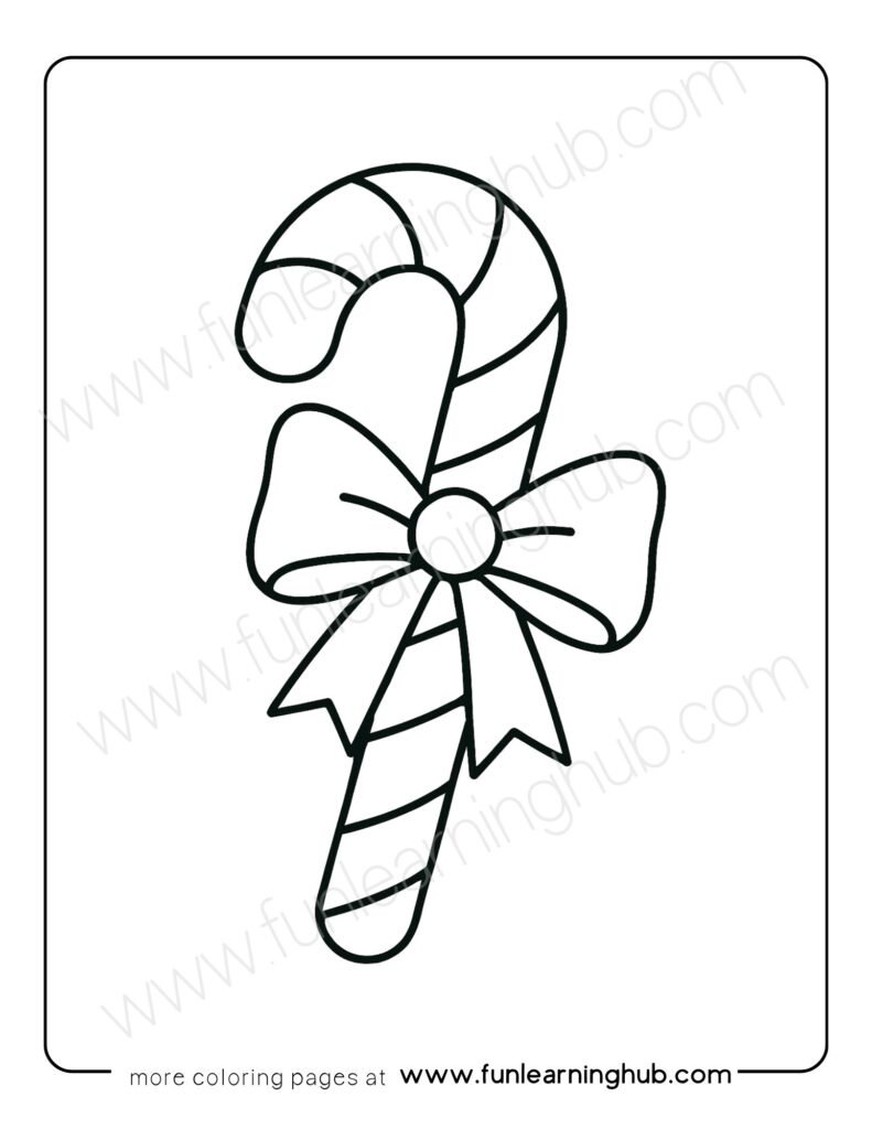 Candy Cane Coloring Page