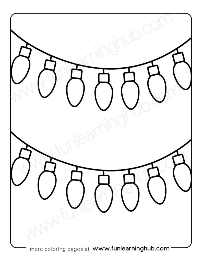 Christmas Lights Coloring Page