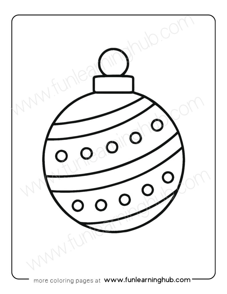 Christmas Ornament Coloring Page