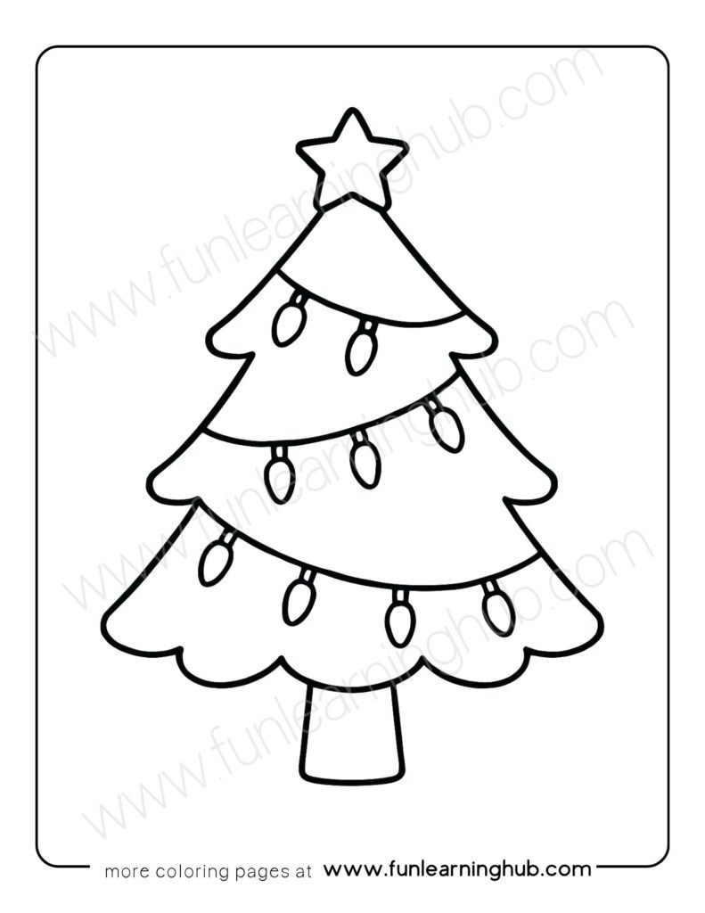Christmas Tree Coloring Page