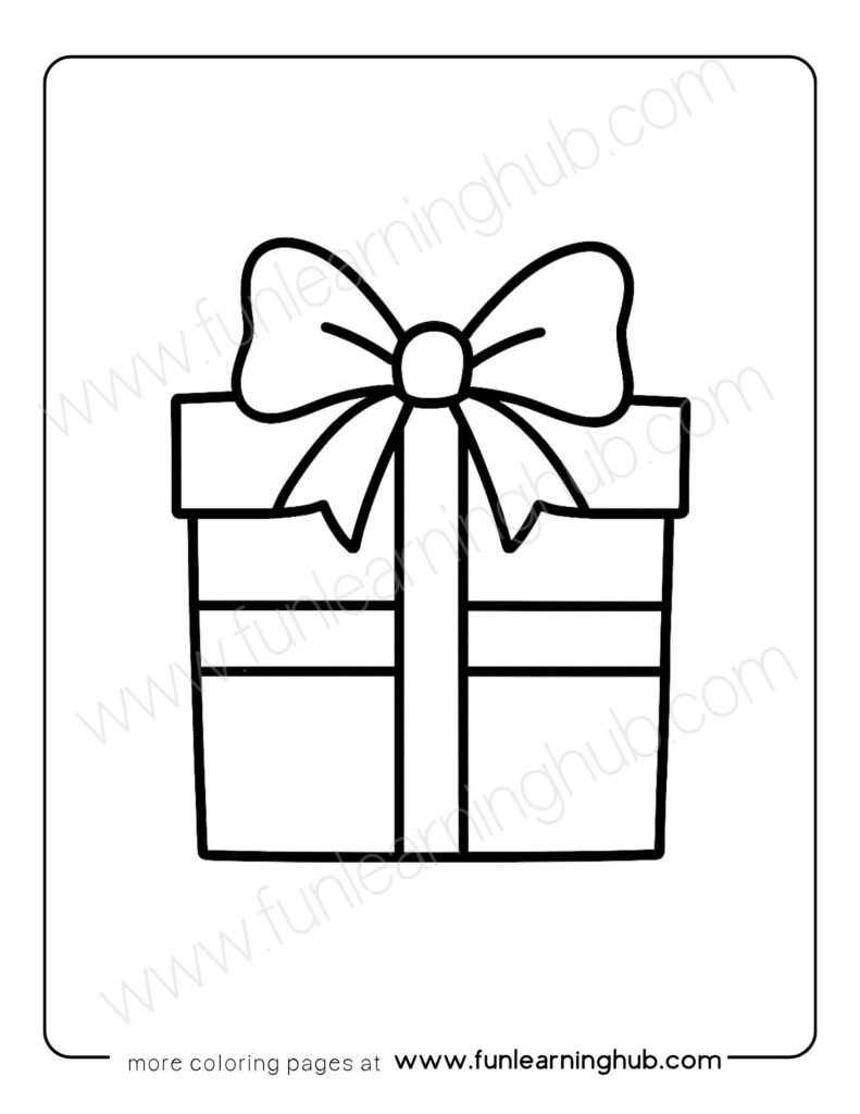 Gift Box Coloring Page