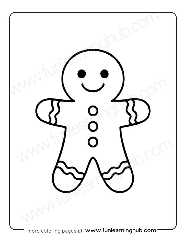 Gingerbread Man Coloring Page