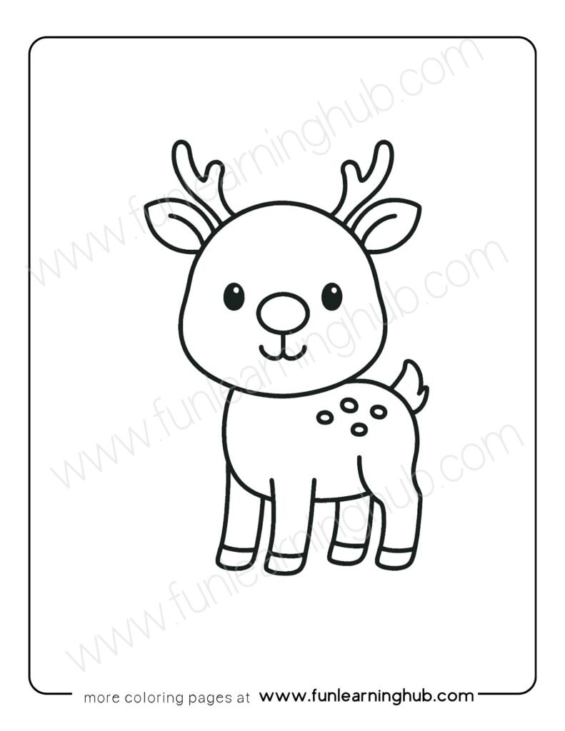 Reindeer Coloring Page