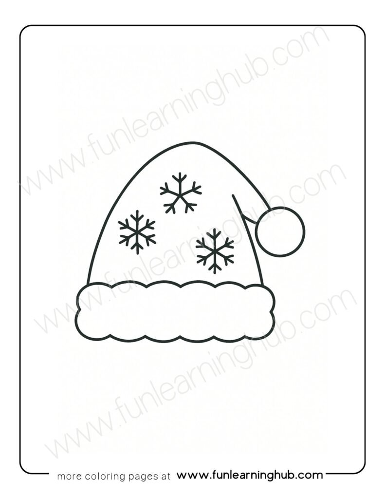 Santa Hat Coloring Page