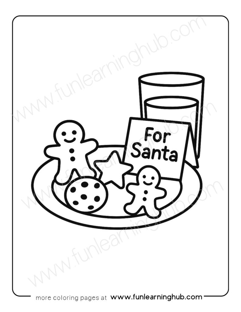 Santa’s Treats Coloring Page