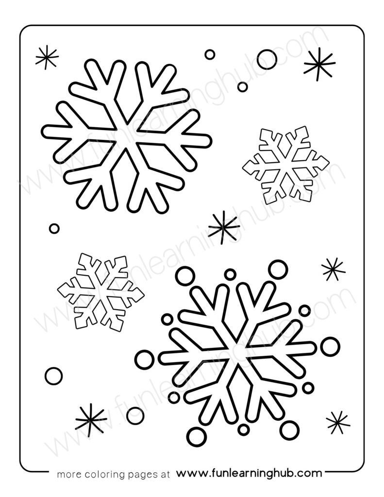 Snowflakes Coloring Page