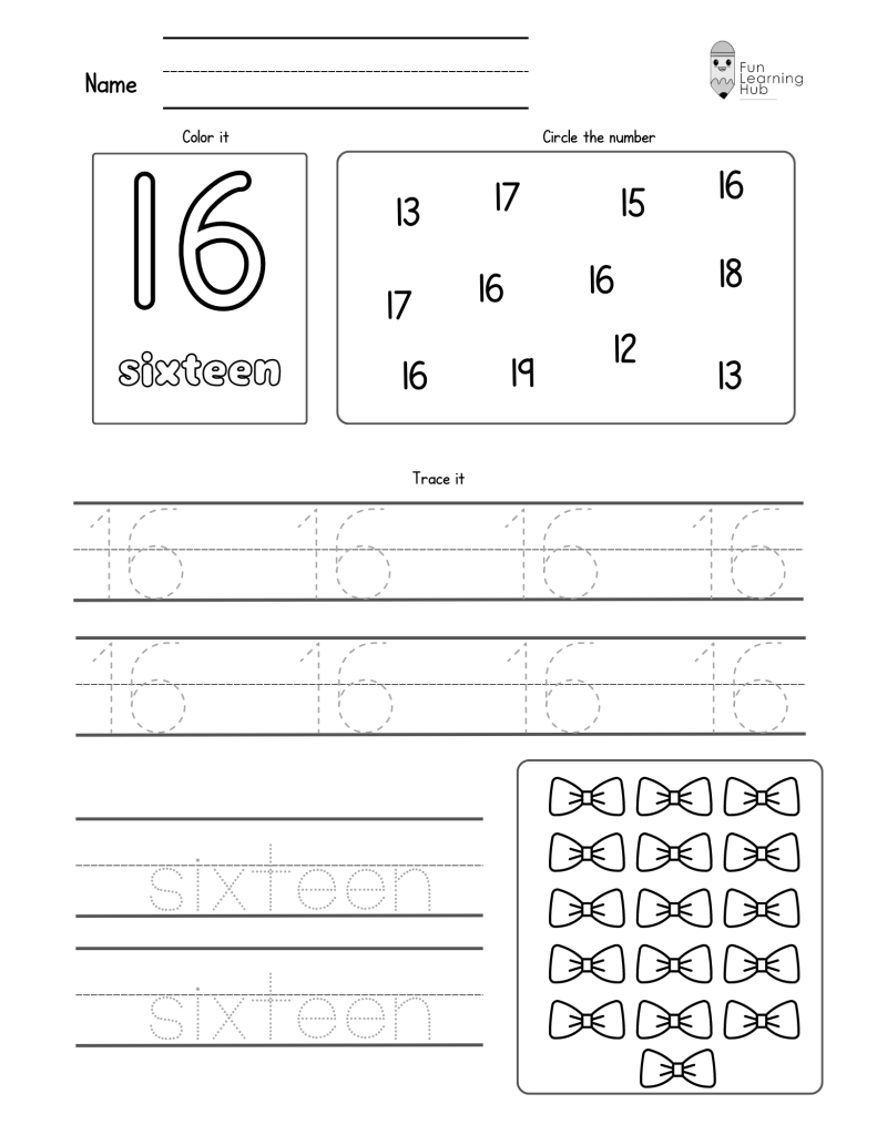 Number Tracing: 0 to 20 (Individual pages) 48 Number Tracing: 0 to 20