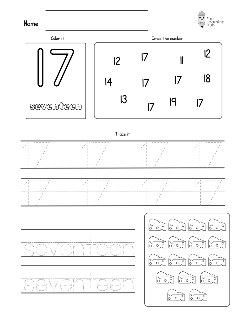 Number Tracing: 0 to 20 (Individual pages) 51 Number Tracing: 0 to 20