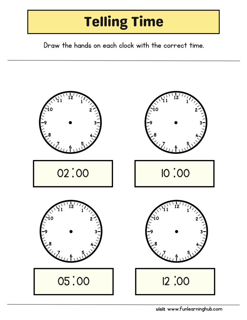Time Worksheets 9 draw clock hands worksheets