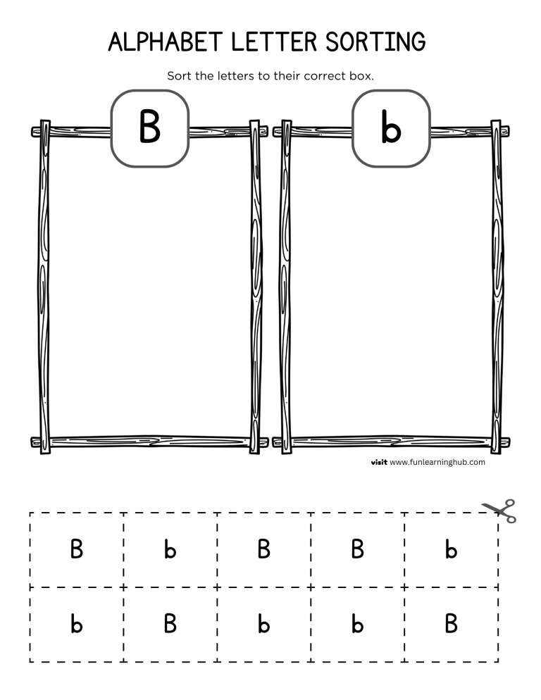 Letter E Sorting Worksheet 2 Letter B Sorting Worksheet