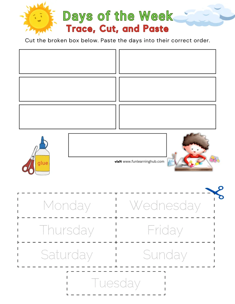 Days of the Week I Spy 11 Days of the Week - Cut and Paste