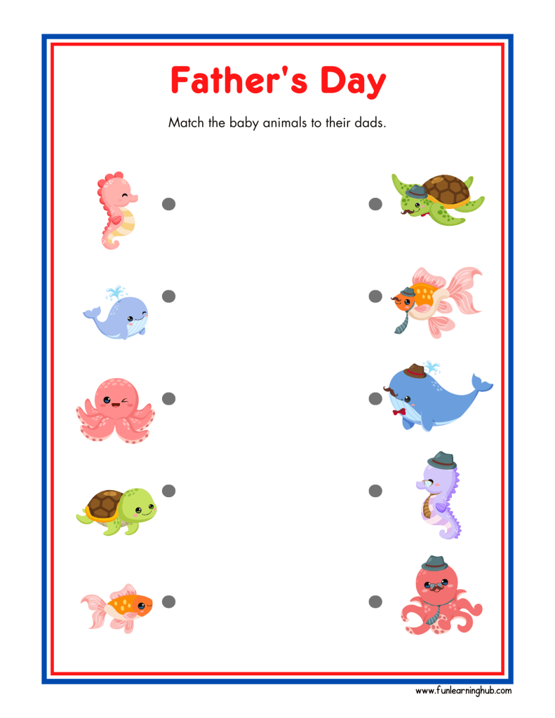 Father's Day Worksheets 3 Father's Day Worksheets