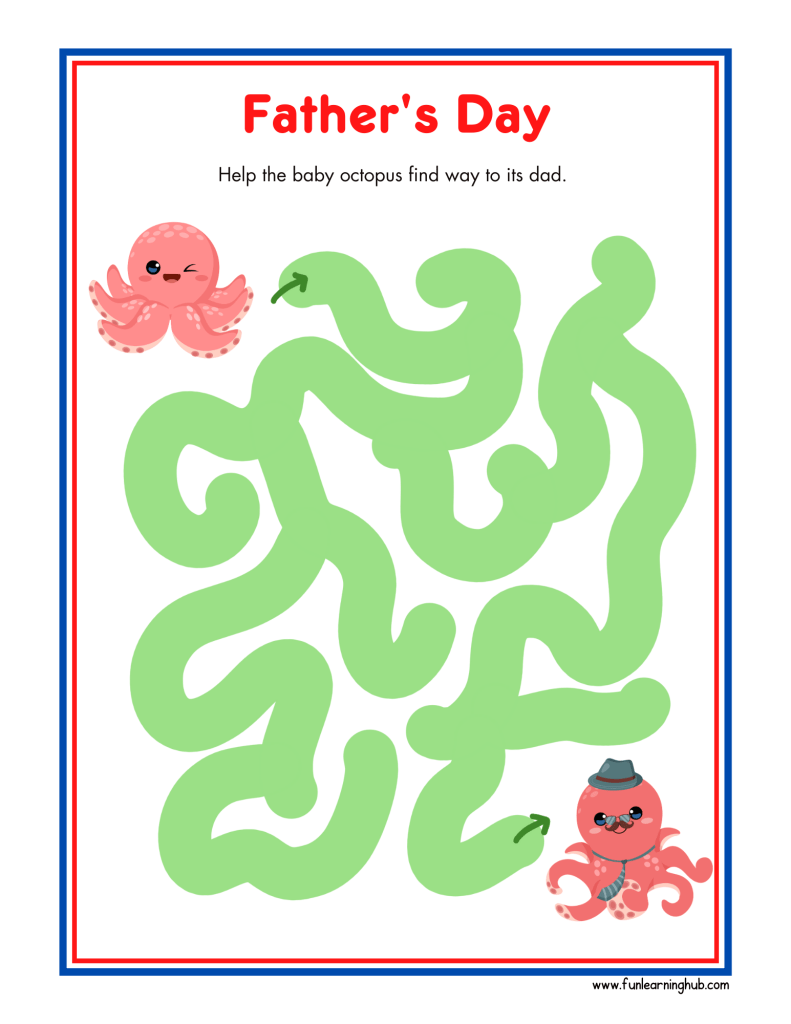 Father's Day Worksheets 7 Father's Day Worksheets