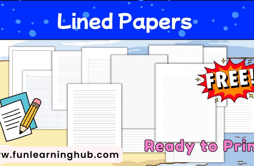 Kids Game 13 free lined paper