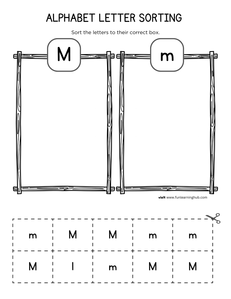 Letter M Sorting Worksheet