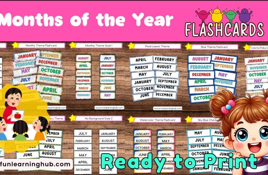 Math 17 Months of the Year Flashcards