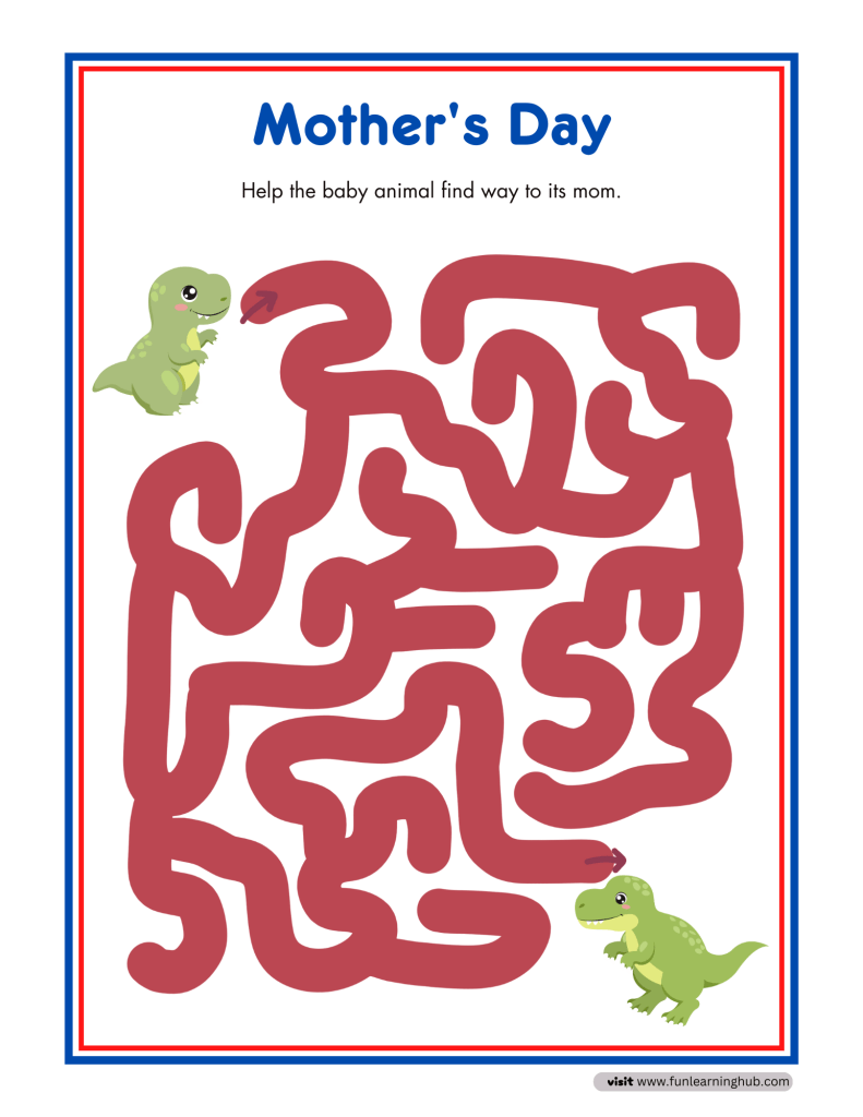 Mother's Day Worksheets 10 Mother's Day maze worksheets