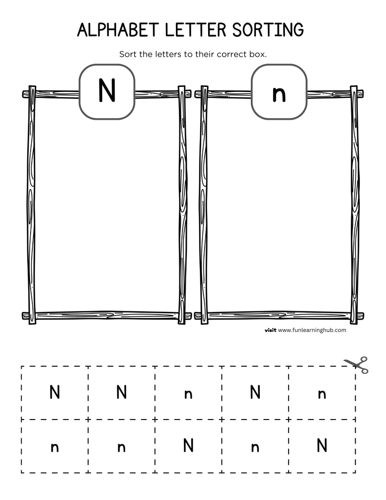 Letter N Sorting Worksheet