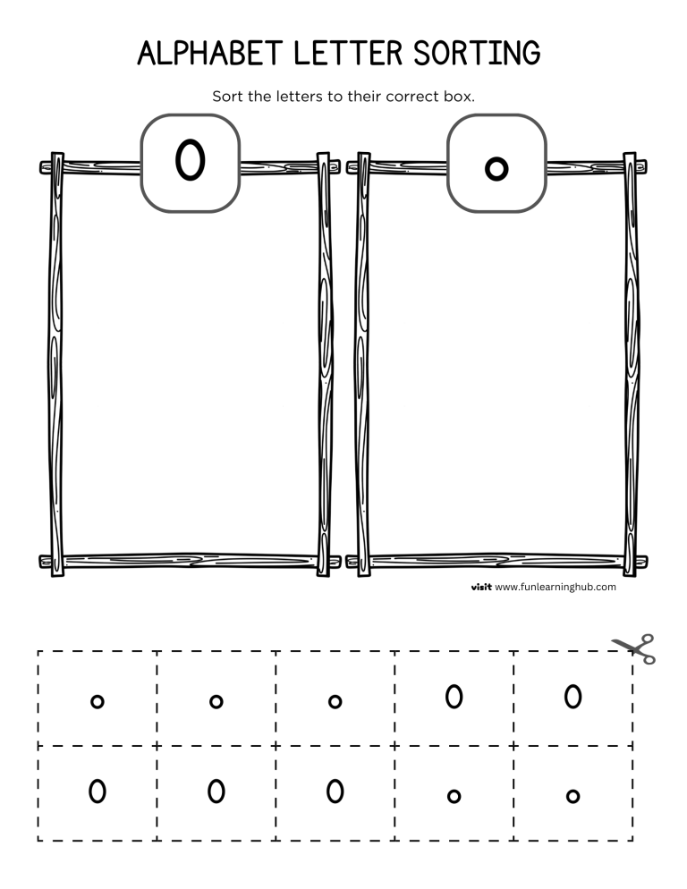 Letter O Sorting Worksheet